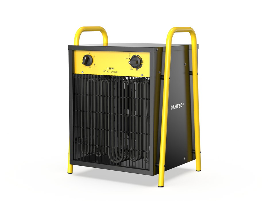 Dahtec industrial thermofan 15 kw - electric radiator - low consumption - thermostat and protection against overheating - for house, greenhouse or construction site