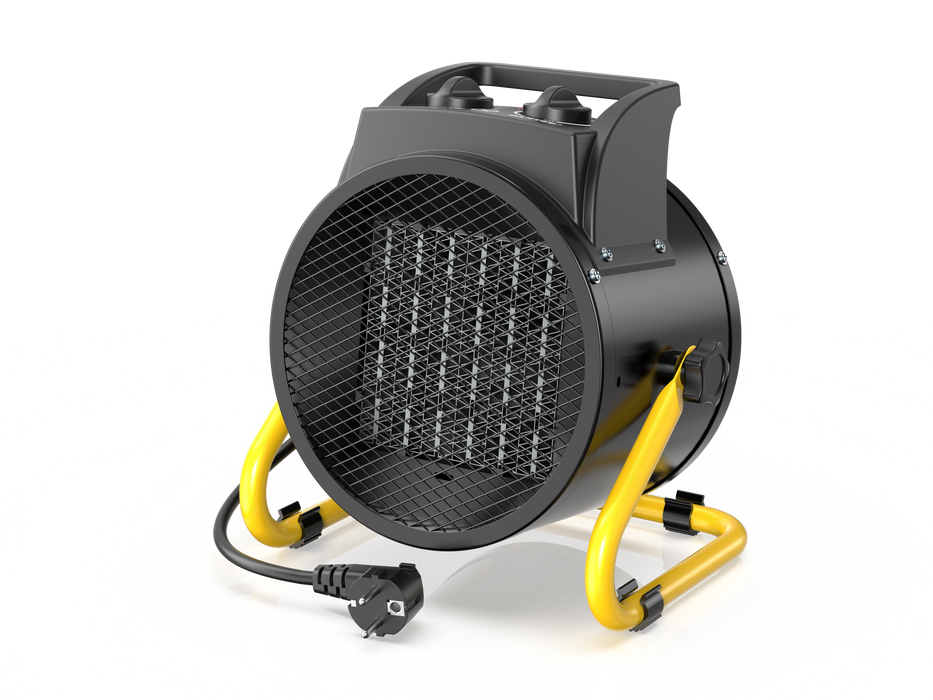DAHTEC 3000W ceramic heater, electric heater, building heater with thermostat, 3-level building heater, suitable for construction sites, household use, workshops, garages