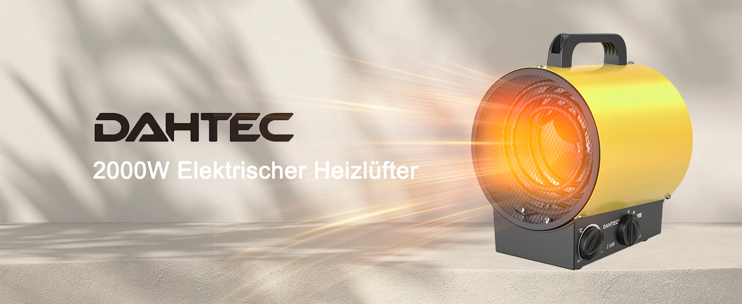 DAHTEC BGP1308 Elektroheizlüfter – 2 bis 9 kW