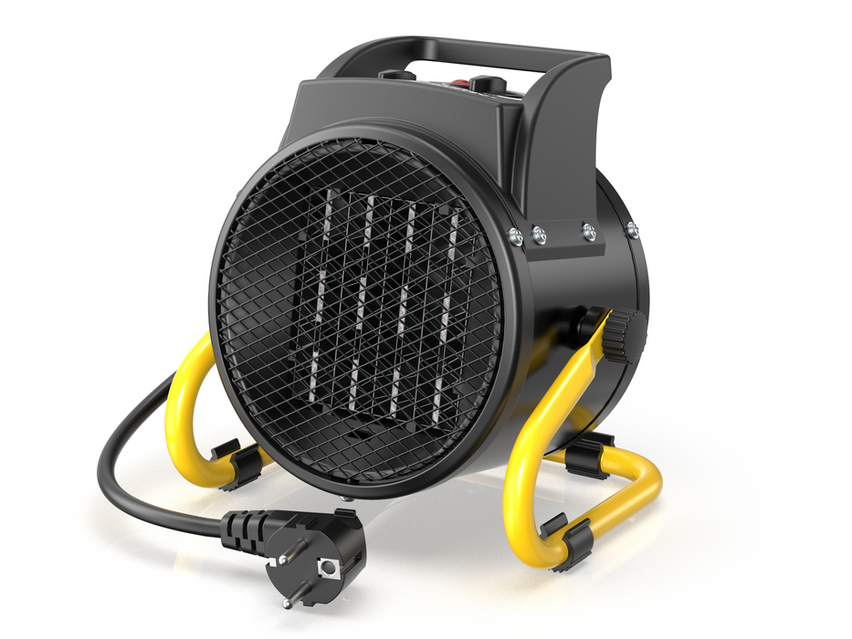 DAHTEC 2000W ceramic heater, electric heater, building heater with thermostat, 3-level building heater, suitable for construction sites, household use, workshops, garages