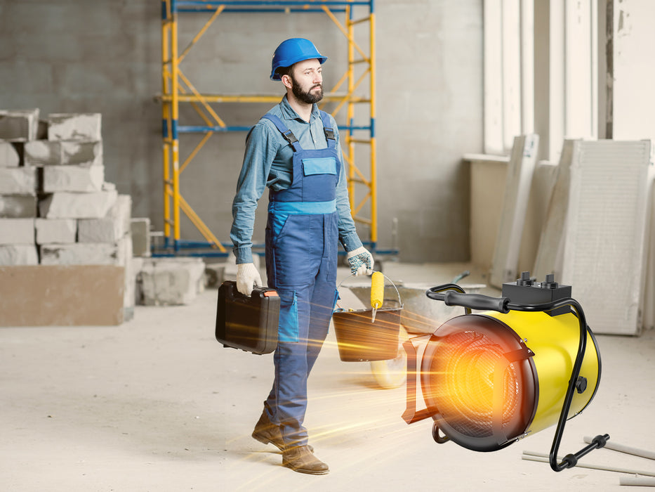 DAHTEC BG-C9 9kW Elektroheizlüfter – Industrie-Heizgerät mit Thermostat & 3 Stufen