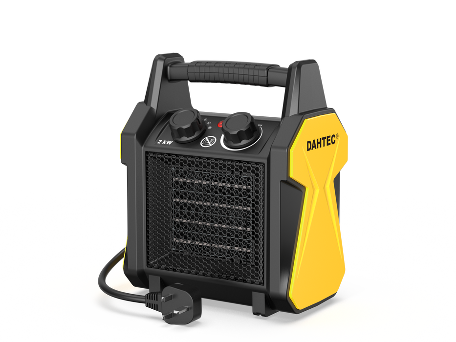 DAHTEC 2000W Hotsale Electric Silicone Rubber Industrial Forced  PTC Fan Heater Blower 220V Outdoor Air Dryer Heater Greenhouse