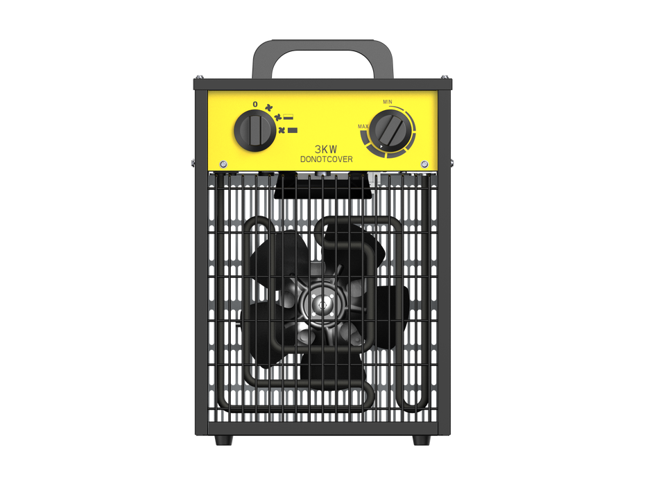 Dahtec industrial thermofan 5000 w - electric radiator - low power - thermostat and heat protection - for house, greenhouse or construction site