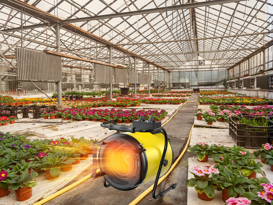 DAHTEC BG-C9 9kW Elektroheizlüfter – Industrie-Heizgerät mit Thermostat & 3 Stufen
