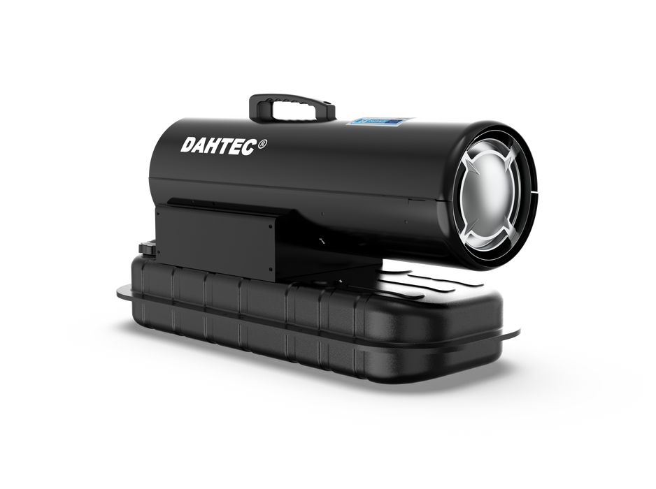 DAHTEC Diesel heating 20 kW - industrial radiator - large tank - 550 m³/h - adjustable Thermostat & oil level indicator - for workshops, construction sites, agriculture