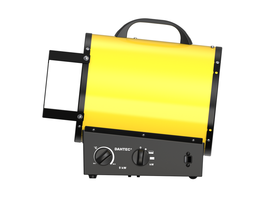 DAHTEC Portable Industrial electric radiator 9000W blowout heater with handle - Thermostat & overheat Protection - ideal home /Garage/ construction site