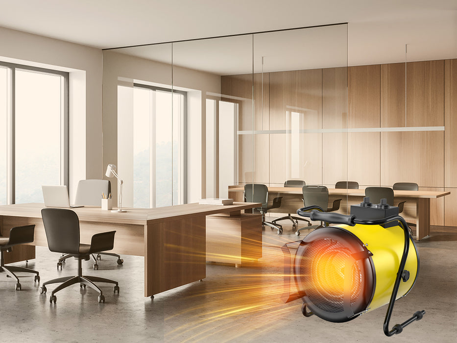 DAHTEC BG-C9 9kW Elektroheizlüfter – Industrie-Heizgerät mit Thermostat & 3 Stufen