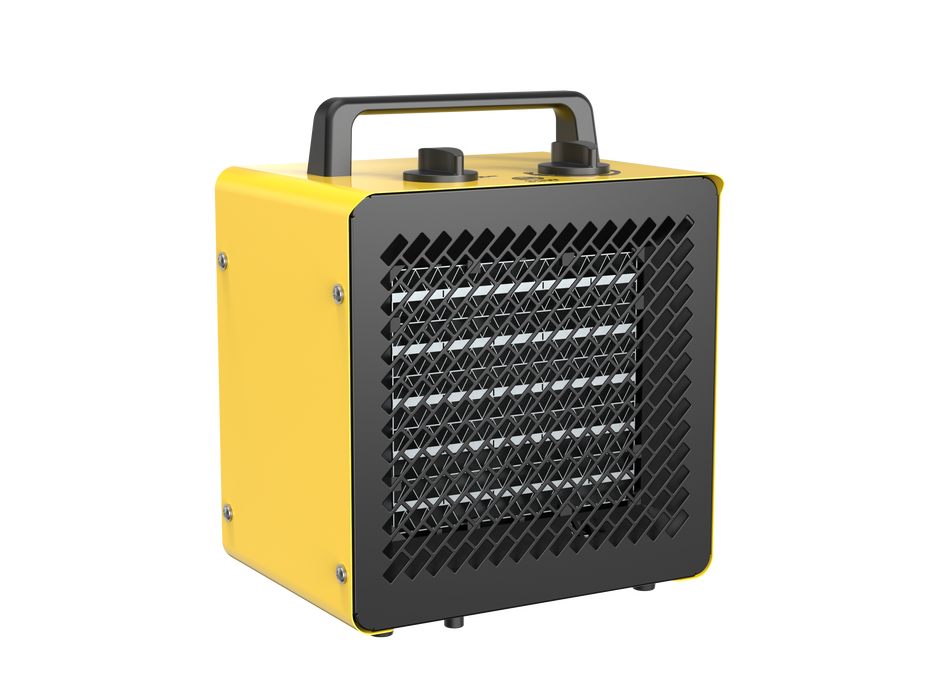 DAHTEC ceramic heating fan 3000W small heating radiator building heater with thermostat and 3 heating levels building dryer bathroom, table and indoor heating fan