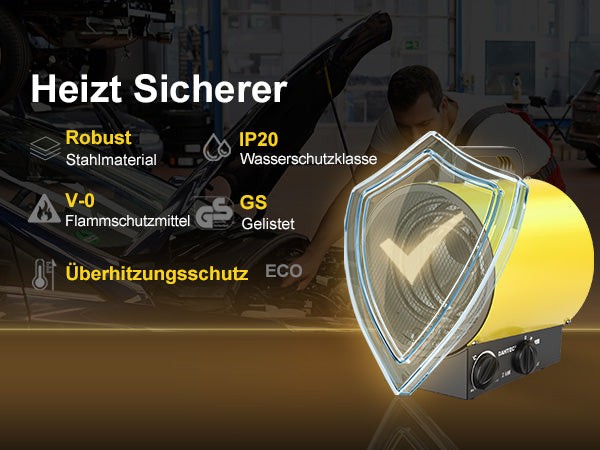 DAHTEC BGP1308 Elektroheizlüfter – 2 bis 9 kW