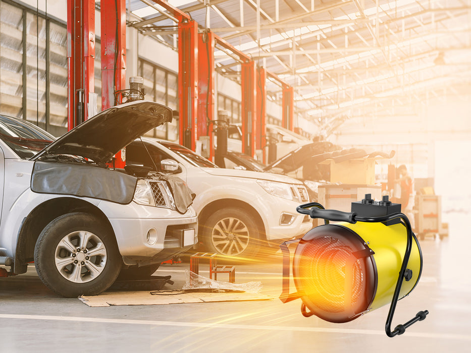 DAHTEC BG-C9 9kW Elektroheizlüfter – Industrie-Heizgerät mit Thermostat & 3 Stufen