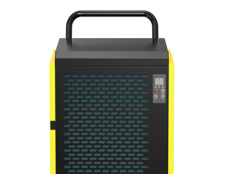 DAHTEC Construction Dryer Dehumidifier (max. 70 L/Day), with Built-in Pump and Drain, Suitable for Basements and Rooms up to 200 m²/500 m³