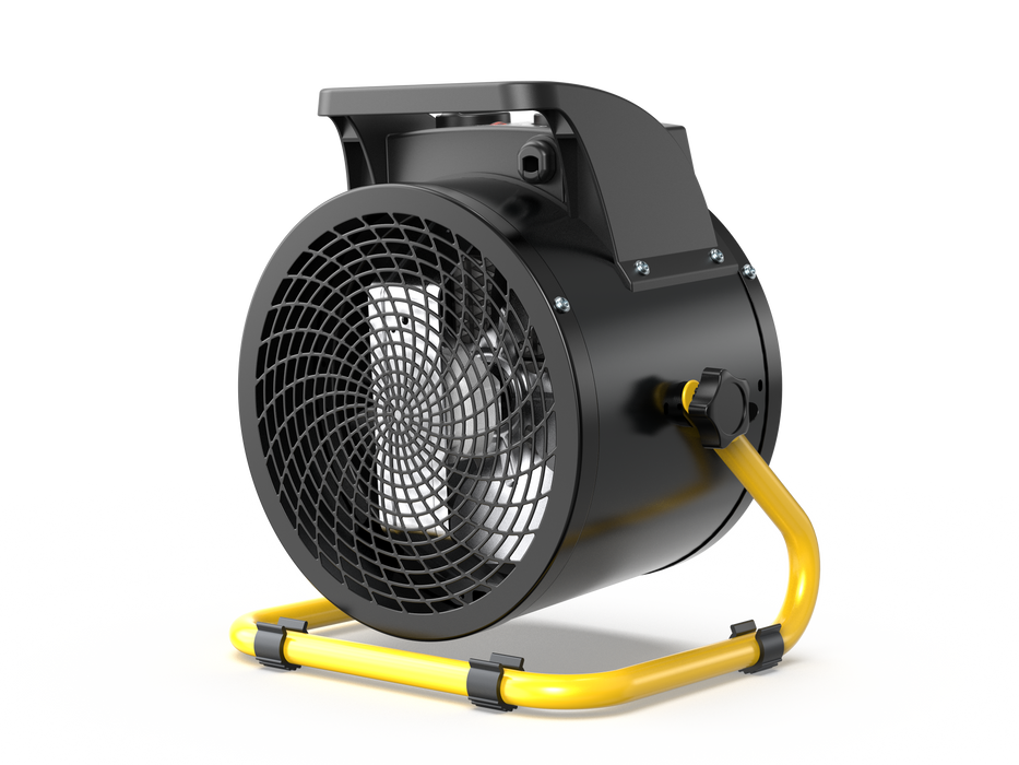 DAHTEC 3000W ceramic heater, electric heater, building heater with thermostat, 3-level building heater, suitable for construction sites, household use, workshops, garages