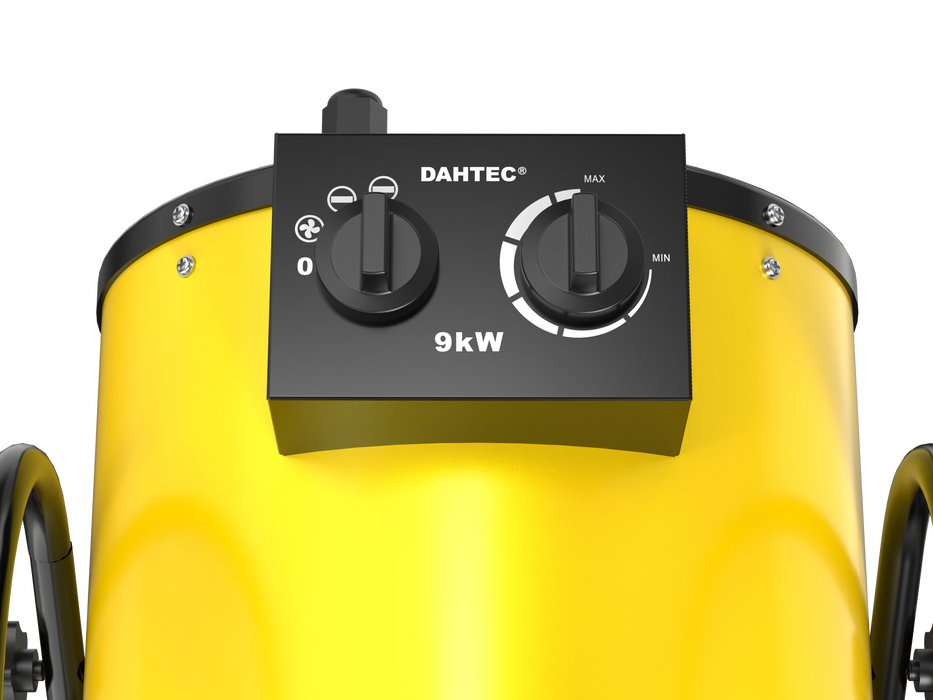 DAHTEC Portable 9KW High Power Industrial Heater Electric Fan Heaters for Planting Greenhouse Workshop Heating Home