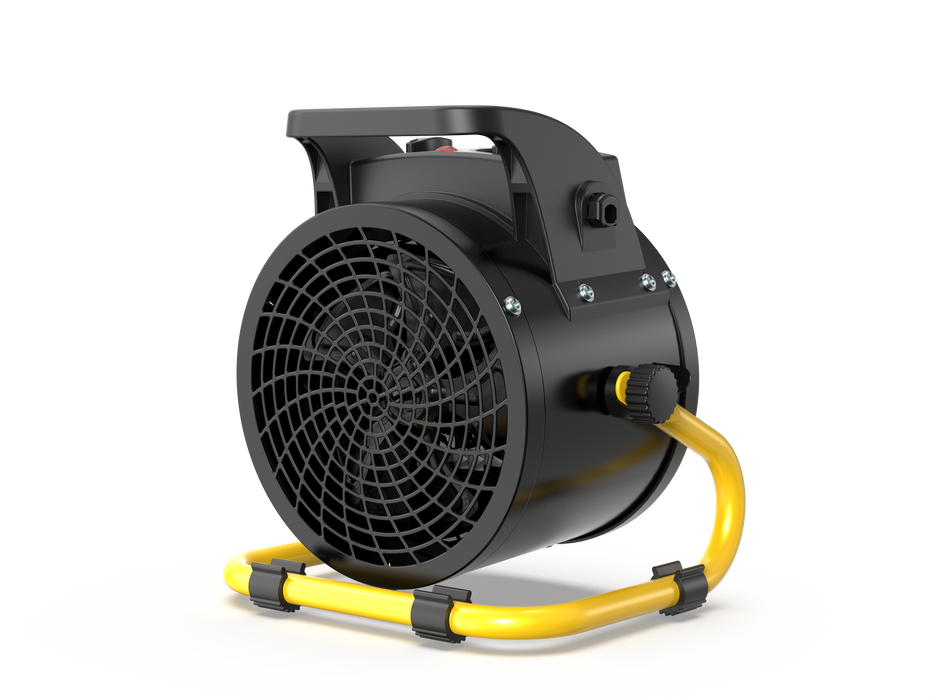 DAHTEC 2000W ceramic heater, electric heater, building heater with thermostat, 3-level building heater, suitable for construction sites, household use, workshops, garages