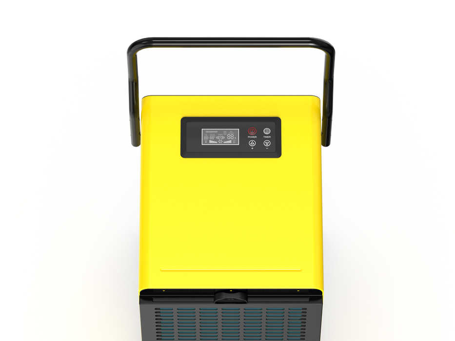 DAHTEC Building Dryer Dehumidifier Cellar 50 L/Day - Area 90 m²/230 m³ - 24 Hr Timer Indoor Drying Device with 7 L Large Water Container for Large Rooms
