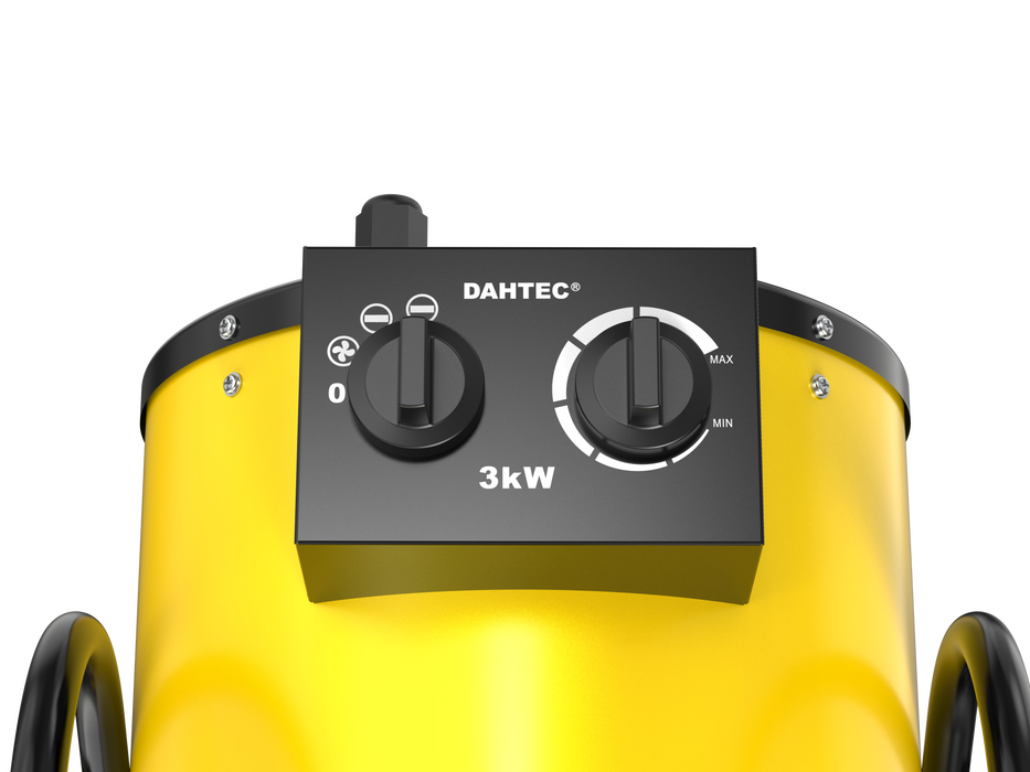 DAHTEC Industrial Heater 3000 Watt Fan Heater Large Rooms with Thermostat & 3 Heat Settings Construction Heater Construction Dryer Heater Fan with Portable Handle for Garage, Construction Site