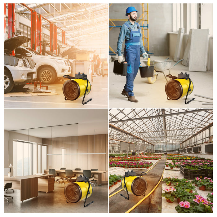 DAHTEC BG-C3 3000W Elektroheizlüfter – Industrie-Heizgerät mit Thermostat & 3 Stufen