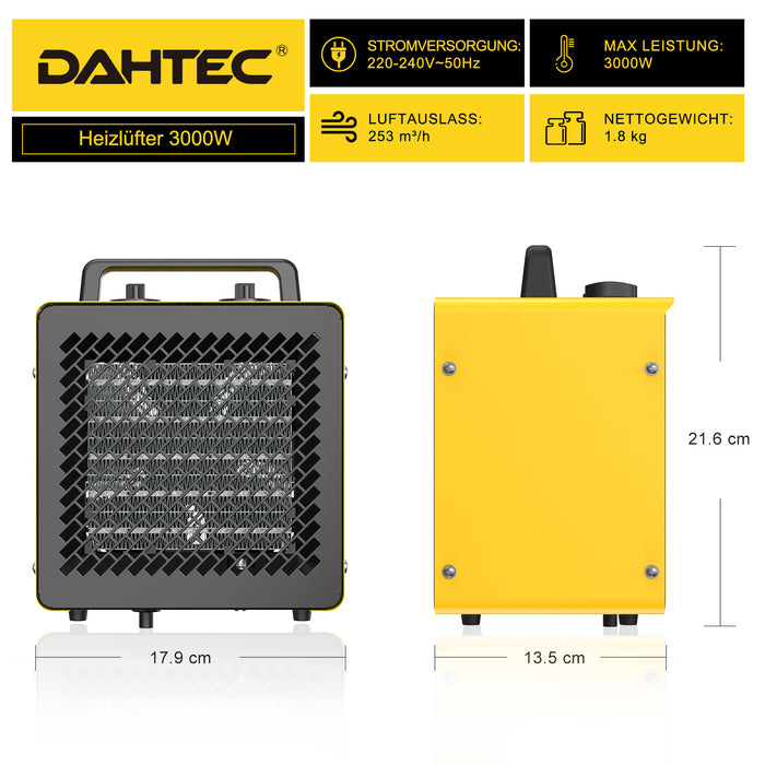 DAHTEC BGP2305 3000W Gelb B0FG74RGCF.PT04