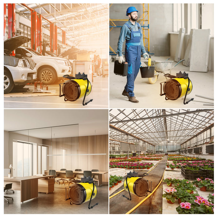 DAHTEC BG-C5 5000W Elektroheizlüfter – Industrie-Heizgerät mit Thermostat & 3 Stufen