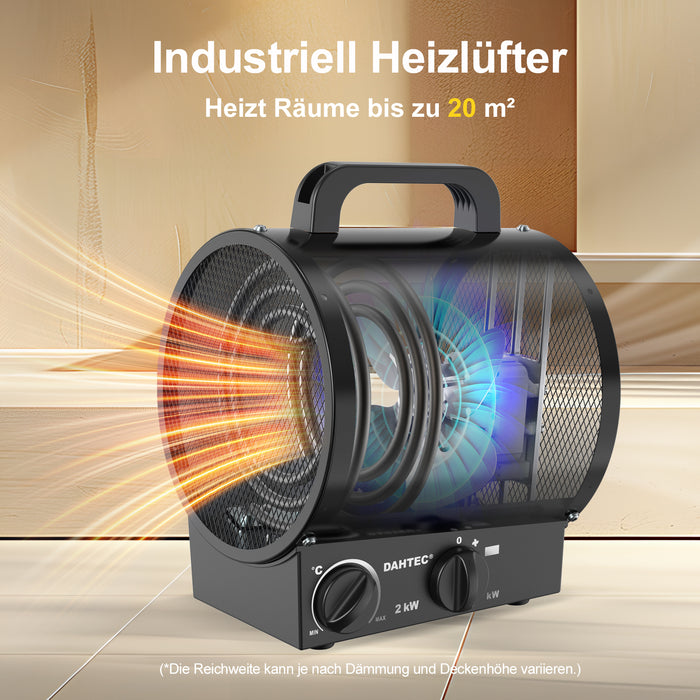 DAHTEC BGP1308 Elektroheizlüfter – 2 bis 9 kW