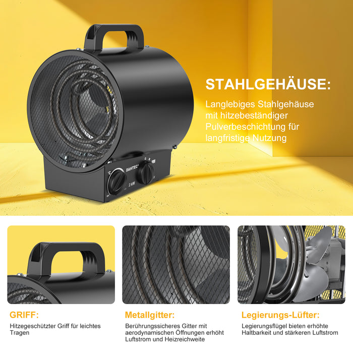 DAHTEC BGP1308 Elektroheizlüfter – 2 bis 9 kW