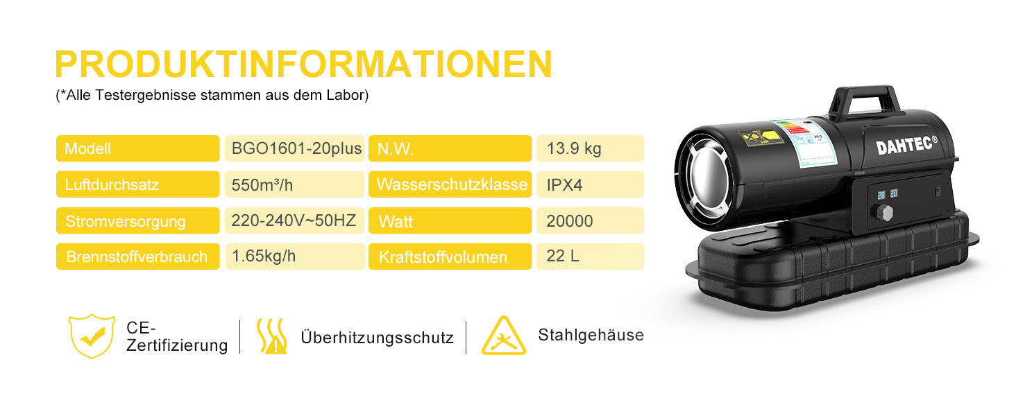 DAHTEC BGO1601 20 kW A+